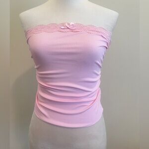 SHEIN  NWOT Pink Ribbed Top